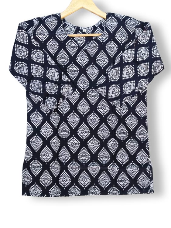 PRINTED COTTON SHORT KURTI